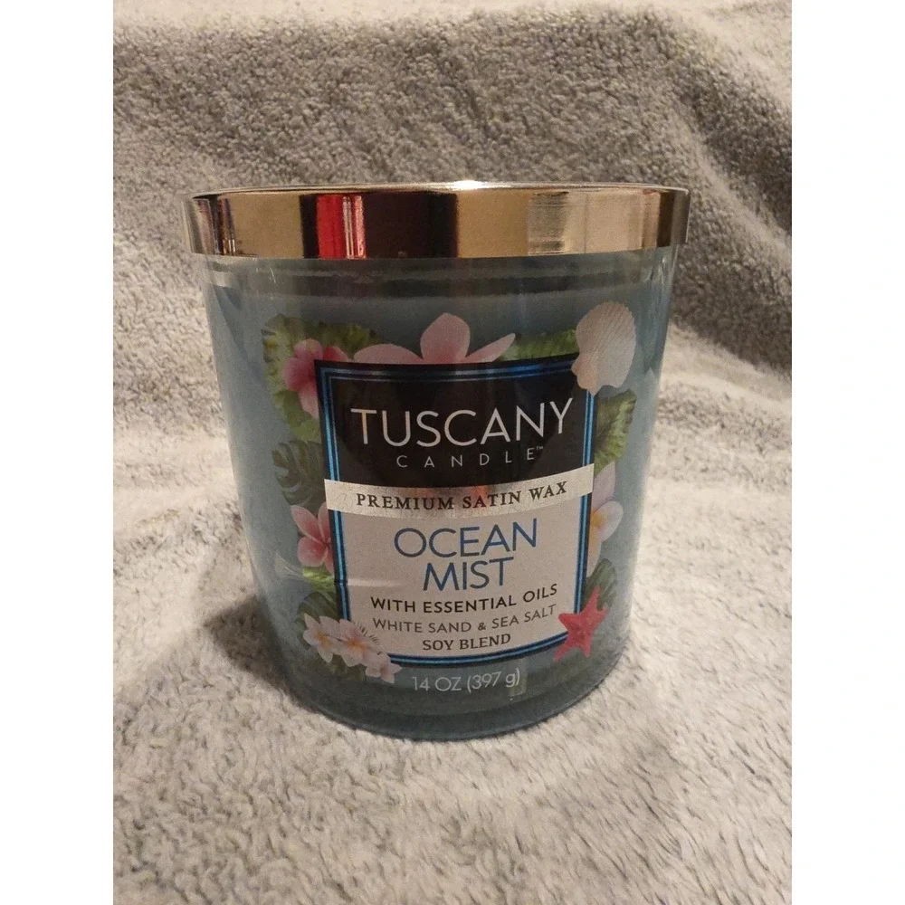 Tuscany‎ Candle 14 oz. OCEAN MIST, WILD HONEYSUCKLE, PINEAPPLE GINGER Candle New